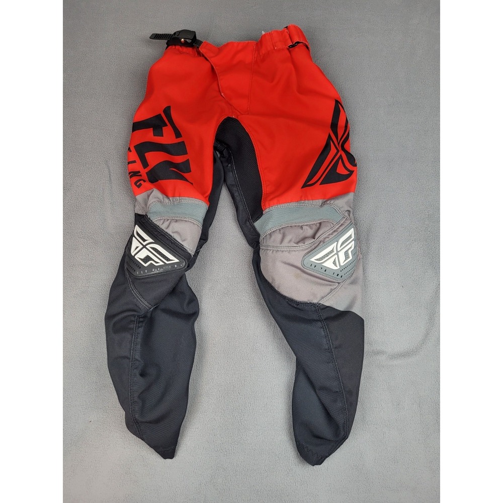 Fly Racing Motorcycle Pants‎ Boys F16 20 Red Essential Riding Waist Adjustable